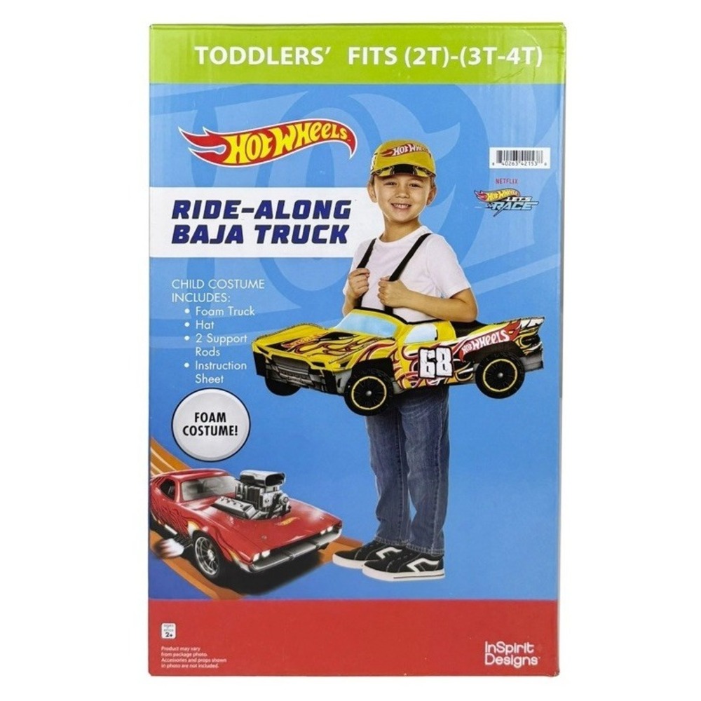 Hot Wheels Ride-Along Baja Truck Toddler Foam Costume Outfit, 2T-4T